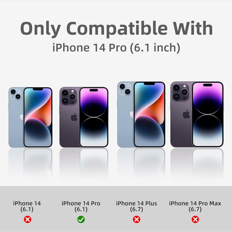 K TOMOTO Compatible with iPhone 14 Pro Bumper Case (6.1 Inch), Liquid Silicone Protective Frame [Shock Absorption, Raised Edge & Drop Protection], Silky and Soft Touch, Black - Image 2